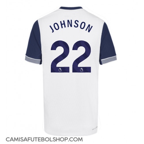 Camisa de time de futebol Tottenham Hotspur Brennan Johnson #22 Replicas 1º Equipamento 2024-25 Manga Curta